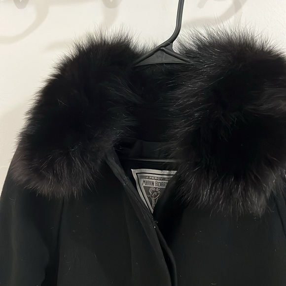 SOLD Full length wool coat with fur - Vintage J. Percy for Marvin Richards - Picture 2 of 5